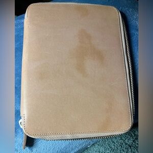 Galen Undyed A5 Leather Zippered Portfolio